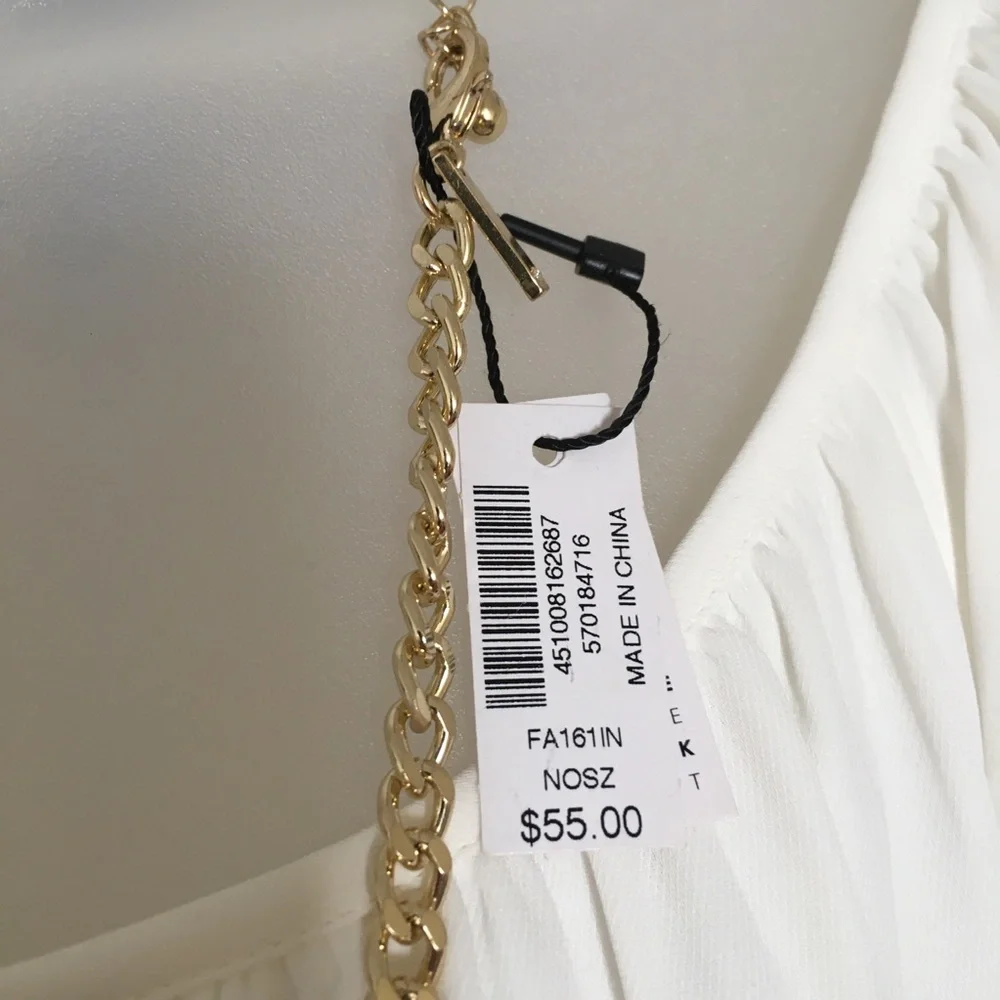 WHBM Tiger Eye & Tassel Pendant Long Necklace - Picture 4 of 6